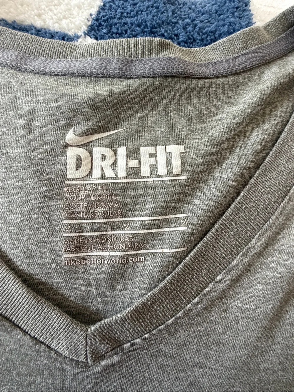 Nike Women’s Gray V-Neck Dri-FIT Tee